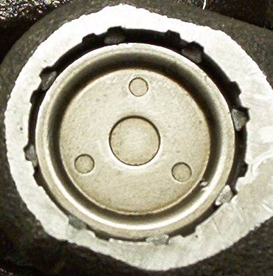 ucho powtórnie zagniecione