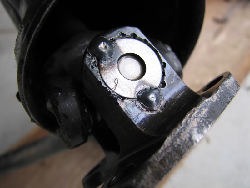 krzyżak zabezpieczony blaszkami